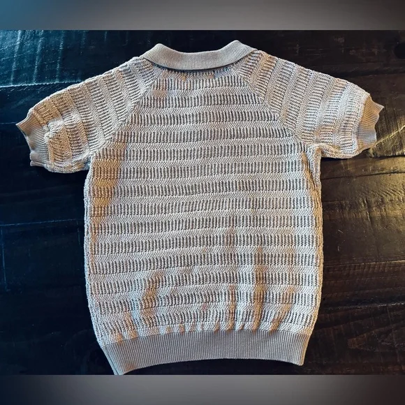 BELATI POINTELLE KNIT BEIGE SHIRT SIZE 5 - Picture 11 of 12